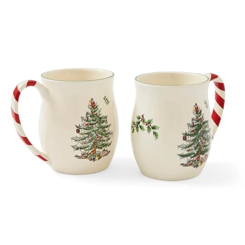 Christmas Tree Set of 2 Candy Cane Mugs