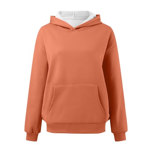 Women's Girls' Pullover Hoodies Long Sleeve Sweatshirts Oversized Loose Fit Casual Y2k Soft Solid Color Fall Jacket Coat3