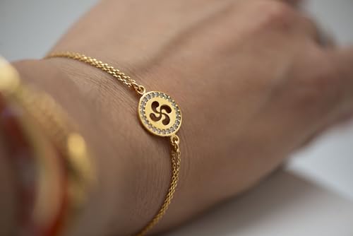 Bracelet Croix Basque en or 18k et zircon élégant