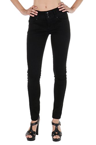 wax jean Stretchy Denim Butt Lifting, Zip Fly, 3-Buttons Push-Up Jeans3