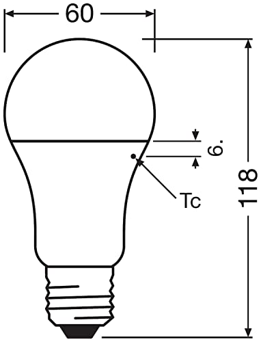 Osram LED Base Classic A, in Kolbenform mit E27-Sockel, Nicht Dimmbar, Ersetzt 100 Watt, Matt, Warmweiß - 2700 Kelvin, 10 x 3er-Pack – Ansicht 6