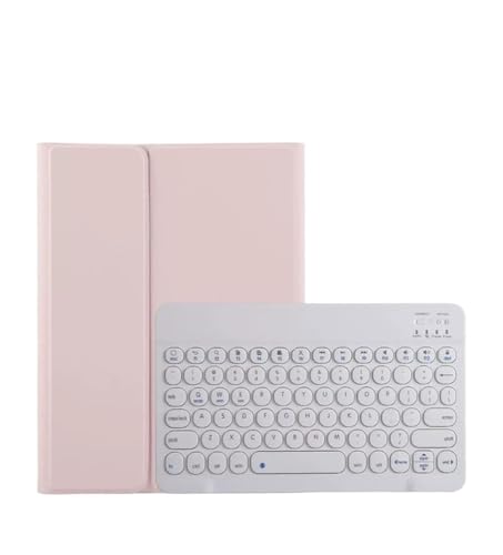 Funda protectora de cuero rosa con teclado para estudiar con tu iPad Pro 11