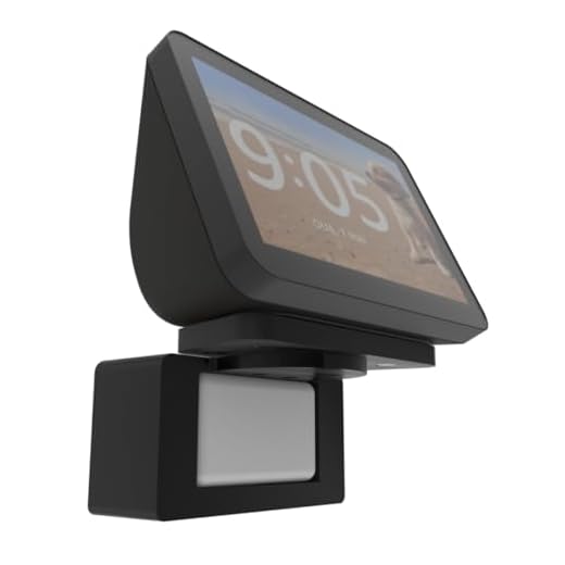 Suporte Stand All In One de Tomada Compatível com Amazon Alexa Echo Show 5 - Smart Speaker Home - Alto Falante Inteligente (Suporte para Tomada Vertical - Preto)