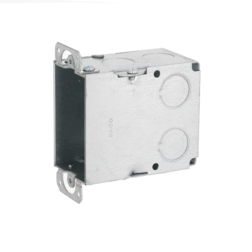 Image of RACO 8590 3-1 /2-Inch Deep Switch Electrical Box, Gangable with Plaster Ears and (8) 1 /2-Inch Knockouts, 3-Inch x 2-Inch