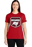 Zubaz NFL Women's Kicker Primary Team Colors Short Sleeve T-Shirt, Tampa Bay Buccaneers, Medium