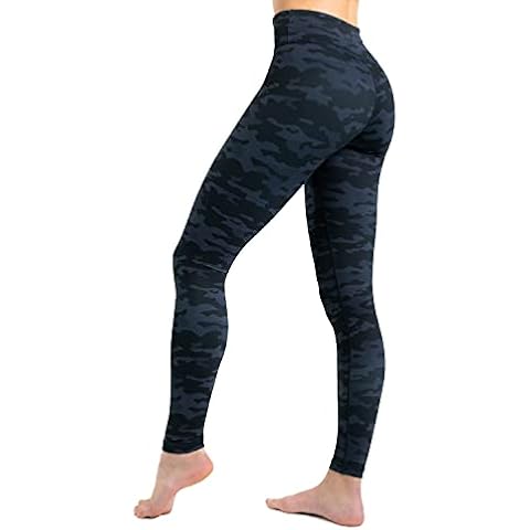 COMPRESSIONZ Women's Compression Trousers - Best Full Leggings Tights for Running, Yoga, Fitness, Camo Black Super High Waist, L Cover