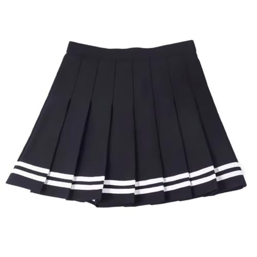 KSIUW 1 Pcs Minifalda Skater Informal elástica versátil para Mujer Falda sólida básica para niñas Falda de Tenis (L)