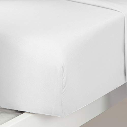 Plain Printed Linen 3-Piece Toddler Sheet Set, 100% Cotton Fitted Sheet, Flat Sheet And Envelope Pillowcase, Toddler Bed Set,Crib Sheets Set,Mini Crib Sheets (White Solid) #TOP1