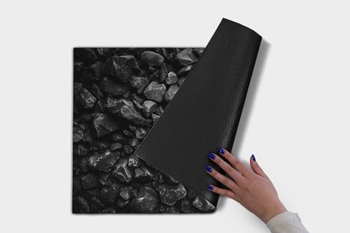 Tapis de sol design Pierres Noires Tulup pour un accueil soigné et durable - 4