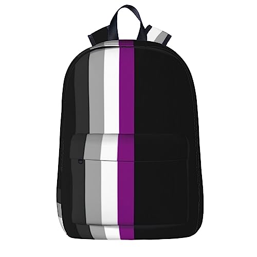 FJAUOQ Asexual Pride Flag LGBTQ Rucksack, große Kapazität, Reiserucksack, Laptop-Rucksack, wasserabweisender Rucksack für Damen und Herren, P553, One size