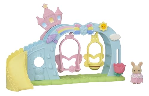 Sylvanian Families - L'aire de Jeu des bébés - 5745 - La crèche - Mini Poupées, Blanc