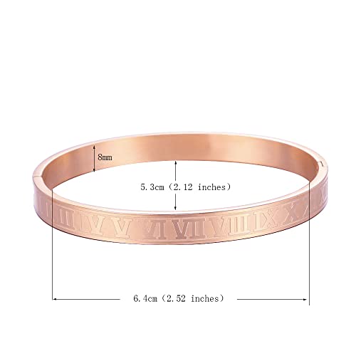 Pulsera de acero inoxidable con números romanos miniatura 3