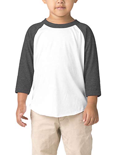 Image of Hat and Beyond Kids Raglan Jersey Child Toddler Youth Uniforms 3 /4 Sleeves T Shirts