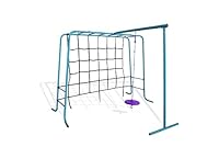 Plum Kids Outdoor Metal Climbing Frame with Monkey Bars, Swing & Cargo Net – Garden Playset for Children Ages 3+ | Durable Fun for Years | Safe & Strong