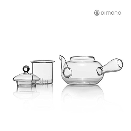 Tetera japonesa Kyusu de cristal en tarro de cristal estilo Tokoname con filtro y colador de té 600ml por Dimono - Imagen 4