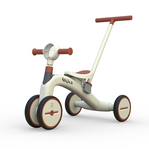 BabyDuck 4-in-1 Balance Bike & Tricycle for Toddlers 1-5 Years Kids Bicycle with Parent Push Handle Convertible Baby Bike Adjustable Pedals Lightweight Ride On Toy Up to 25kg