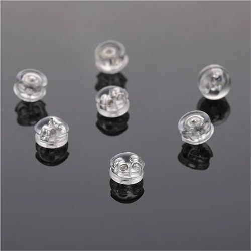 Tapones de goma de silicona transparente dorada para crear joyas 3