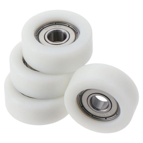 SHUATI 608ZZ Ball Bearing 4pcs Chrome Steel Smooth 8x32x12mm Guide Pulley Roller Low Noise Round Wheel Double Metal Shielded Bearings Office Equipment