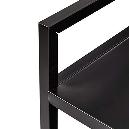 Amazon Basics Kitchen Trolley Metal Serving Cart With 3 Tier Storage, Black - Image 4