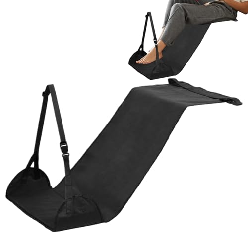 Hamaca para pies de viaje en avión – Hamaca portátil para escritorio, pies de viaje, con correas extensibles y soporte para niños descanso