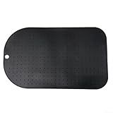 Silikon Anti-Rutsch Matte für Thermomix TM7, Vibrationsdämpfung und Kratzschutz, Rutschfeste Unterlage für Küchenmaschine, Spülmaschinenfest, Schwarz