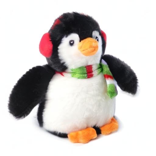 Bearington Christmas Stuffed Animals Christmas Penguin Plush Winter Toy - Flurry 7"