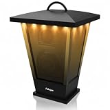 pohopa Bluetooth Speaker Waterproof, Portable Outdoor Wireless Speaker with LED Strip Lights Around, Support 2 or More Speakers 5.8Ghz Pairing Sync Shared Audio,Lantern Design Black