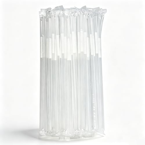 100 pitillos plásticos flexibles de 10.2 pulgadas miniatura 1