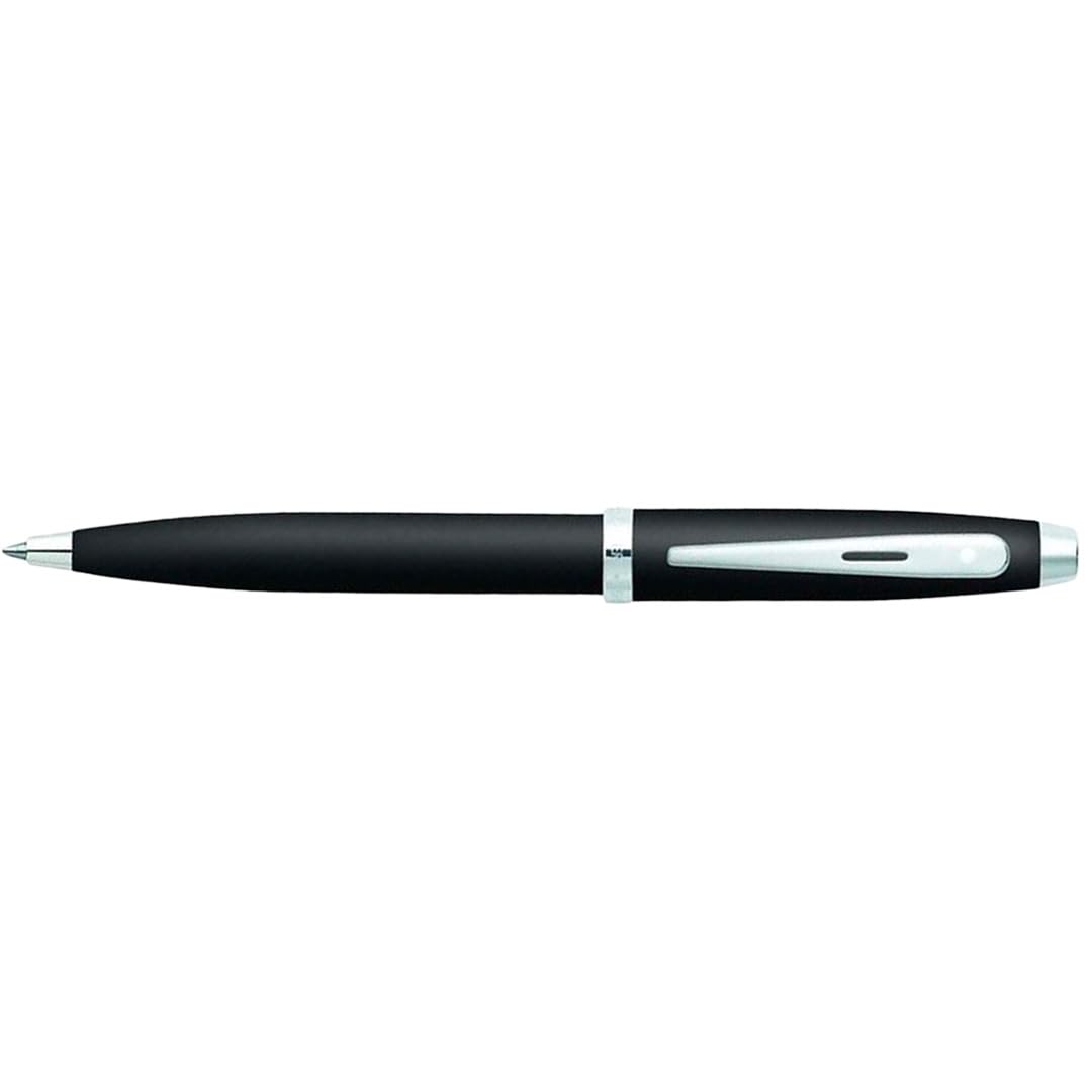 Sheaffer Geschenkset 100 | G9317 Mattschwarz mit Chromverzierung Kugelschreiber mit mittlerem Notizbuch | Premium-Geschenkset