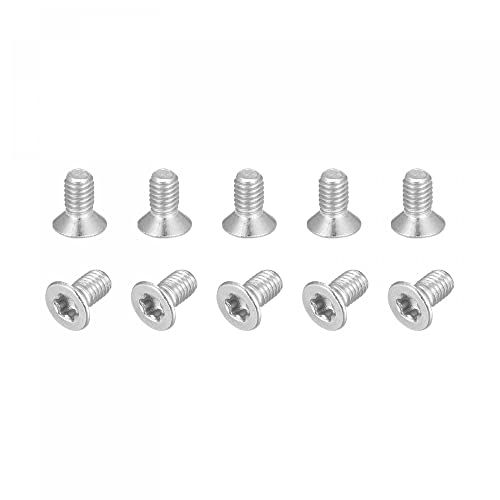 Uxcell A22071900UX1120 M3X5Mm Torx Security Machine Screws, 10Pcs 316 Stainless Steel Countersunk Head Tamper Proof Screw Fasteners Bolts cover
