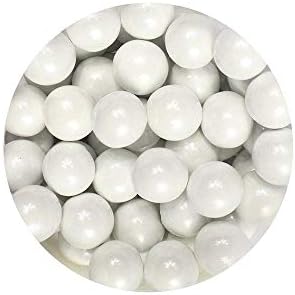 80g Pearl White Edible 10mm Large Sugar Pearls Balls for Cake Cupcake Sprinkl.