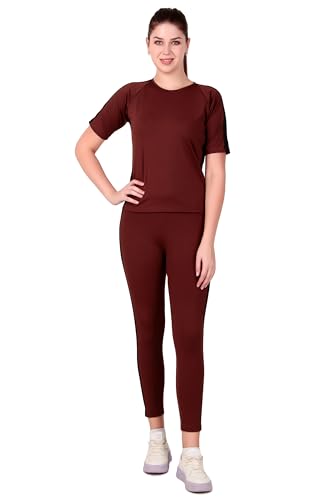 Image of Benzos Women's Body Fitted Gym Running Sports Track Suit | Regular Casual Fit | Track Suit for Girls & Women | Fabric - Polyester Blend