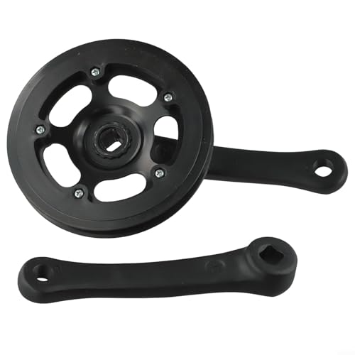 Lapiglo Bielas de bicicleta 152mm 32T aleación de aluminio cuadrado agujero plato para bicicleta Fixie Road Mountain E Bikes negro