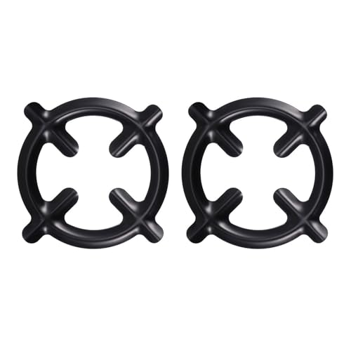 CTIRCHIU Soportes para Estufas de Gas 2 Piezas de Hierro Negro para Cafeteras Italianas, Rejillas Portacafeteras Resistentes para Uso Doméstico y Cafeterías, Estantes para Hervidores