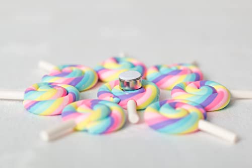 Refrigerator Magnets - Adorable & Colorful Decorative Magnet Set - 6 Fridge Magnets For Office Cabinets, Whiteboards & Lockers - Fridge Magnets For Gift, Home Decor & Practical Use - Cake Lollipop #TOP4