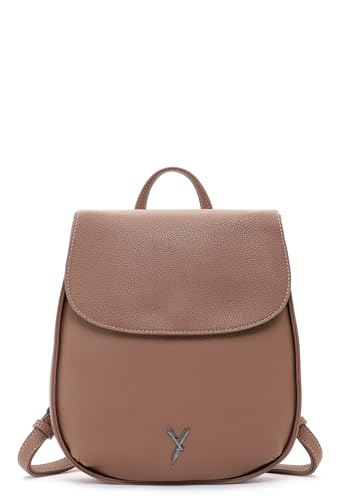 Mochila Suri Frey Gitty taupe marrón claro con acabados premium
