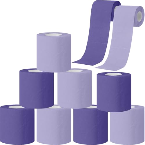 Gilprop 8 Rolls Colored Toilet Paper Multicolor Funny Novelty Toilet Paper Gift Sustainable and Soft for Home Decoration Office Halloween Fall Xmas Party Camping Travel (Purple)