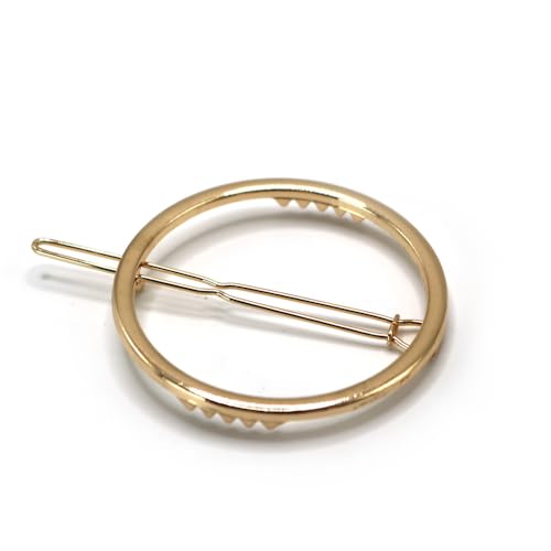 Fermaglio per Capelli Geometrico in Metallo con Cerchio lunare, Labbra, Accessori per Capelli per Donna, Cerchio Dorato, 4,5 cmMolto Bello e Pratico.