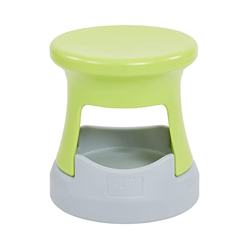 Image of ECR4Kids Active Storage Wobble Stool, 15in Seat Height, Childrens Furniture, Lime Green /Light Grey
