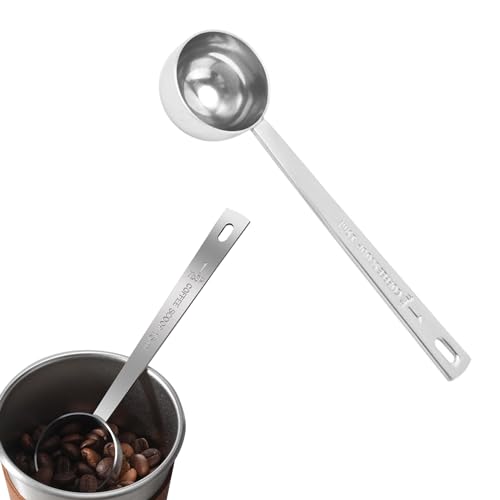 コーヒースプーン 15ml 計量スプーン 大さじ 小さじ ミニパウダースクープ マイクロスクープ キッチンツール ロングアーチ計量 ステンレス鋼 軽量で実用的 正確な計量 吊り下げ可能 耐久性 調味料 コスメティックパウダー コーヒー用
