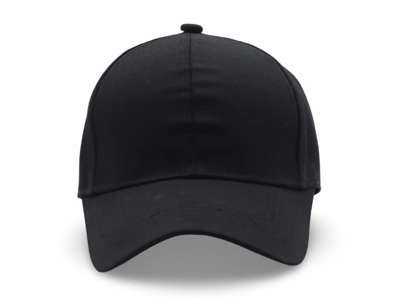 kanti Black Baseball Cap for Men & Women – Adjustable Plain Dad Hat, Curved Brim Classic Sports Cap, Lightweight Breathable Everyday Casual Hat-picture-41