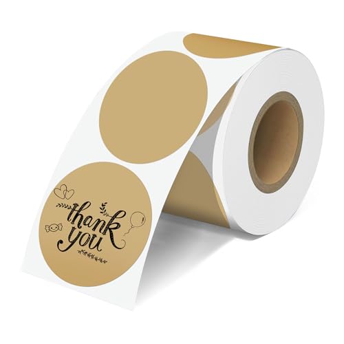 Étiquettes thermiques marron pour création de logo et emballages cadeaux
