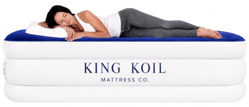 King Koil Air Mattress Full with Built-in Pump, Inflatable Blow...