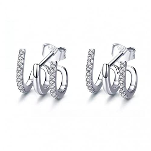 Boucles d'oreilles carrées en zircon brillant et élégant pour femme