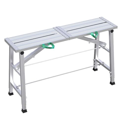 Escabeau pliant et plateforme de travail portable 120 x 27 cm pour chantier et peinture