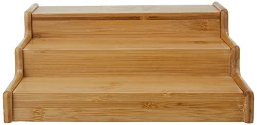 Home Basics Bamboo 3-Tier Spice Rack Organizer, 8.25" X 8.5" X 3.25" #TOP2