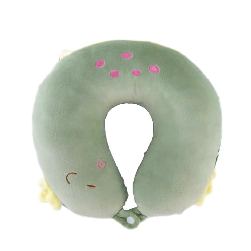 ZBDP - Almohada de viaje para adultos y niños, almohada de felpa corta suave en forma de U, almohada portátil para siesta al aire libre, almohada de cuello para dormir y lactancia