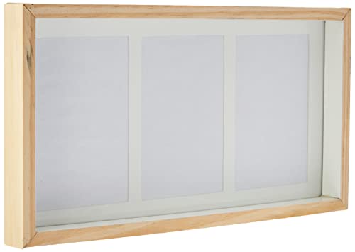 Painel Color Wood Para 3 Fotos 10X15cm Kapos Natural/Branco