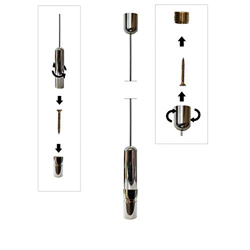 Buy Suspended Cable Display Glass Shelves System Ceiling to Floor Cable