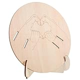 MUCKLILY Geburtsanzeige Holzschild mit Gravur und Ständer Ankündigungsplakette für Neugeborene im Krankenhaus Tragbares Babyschild zur Geburtsstation